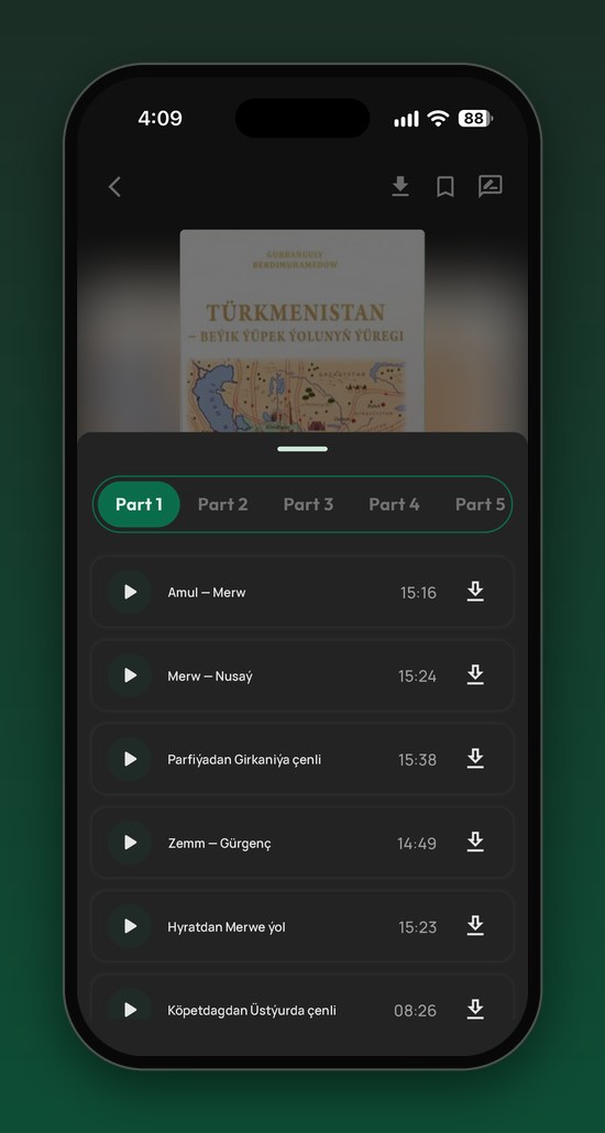 PostBook — audiobook chapters