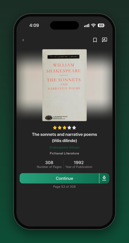PostBook — book details with reading progress