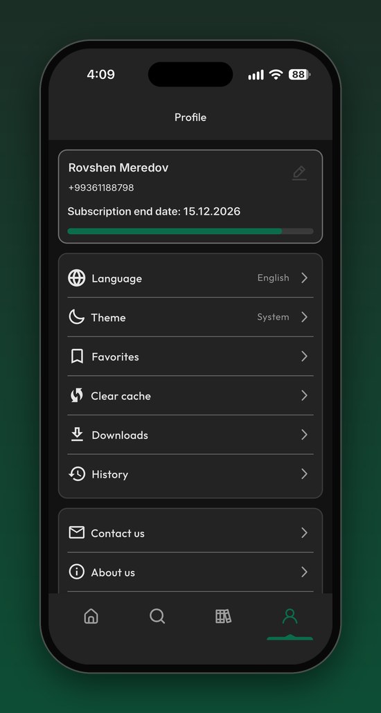 PostBook — profile and subscription